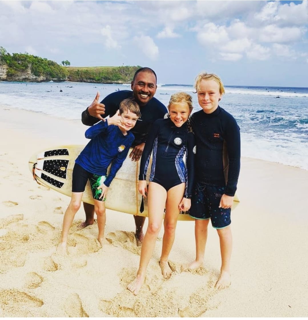 Kids Lesson at Kuta Reef, Bali